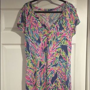 Lilly Pulitzer indigo palm reader palmira dress.